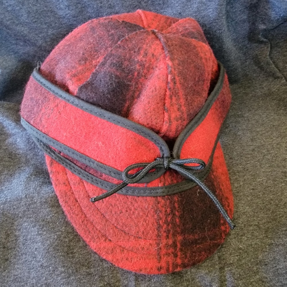 Stormy Kromer Lil' Kromer Cap Kids M Red Plaid Excellent Wool Earflap Hat M924